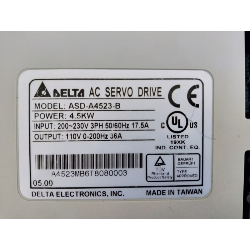 ASD-A-4523-B DELTA ASDA A+ SERİSİ 4.5KW AC SERVO SÜRÜCÜ Fiyatı,